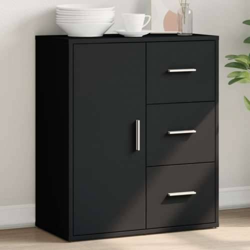 Komoda crna 60 x 31 x 70 cm od konstruiranog drva - Crna 1 Cijena
