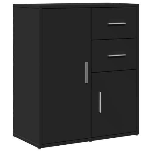 Komoda crna 60 x 31 x 70 cm od konstruiranog drva - Crna 1 Cijena