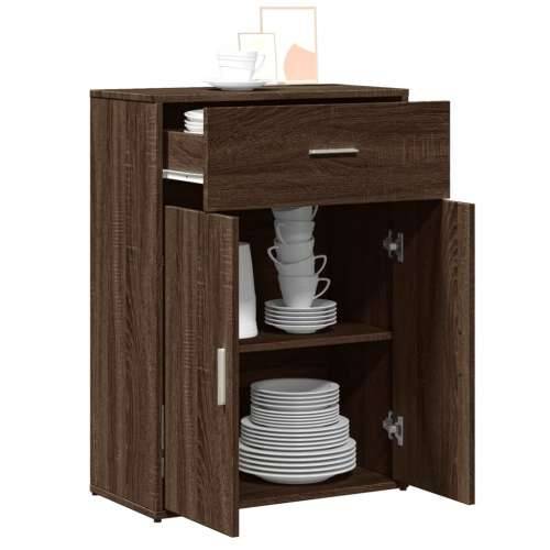 Komoda boja smeđeg hrasta 60x30x84 cm od konstruiranog drva - Bijela 1 Cijena
