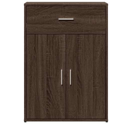 Komoda boja smeđeg hrasta 60x30x84 cm od konstruiranog drva - Bijela 1 Cijena