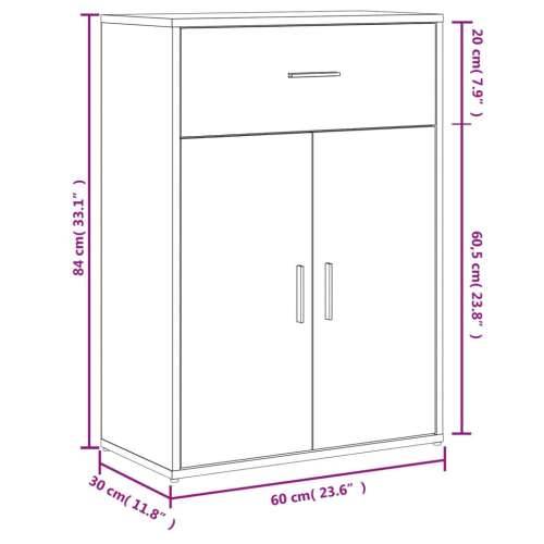 Komoda boja smeđeg hrasta 60x30x84 cm od konstruiranog drva - Bijela 1 Cijena