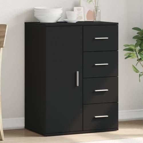 Komoda crna 59x39x80 cm od konstruiranog drva Crna 1 Cijena