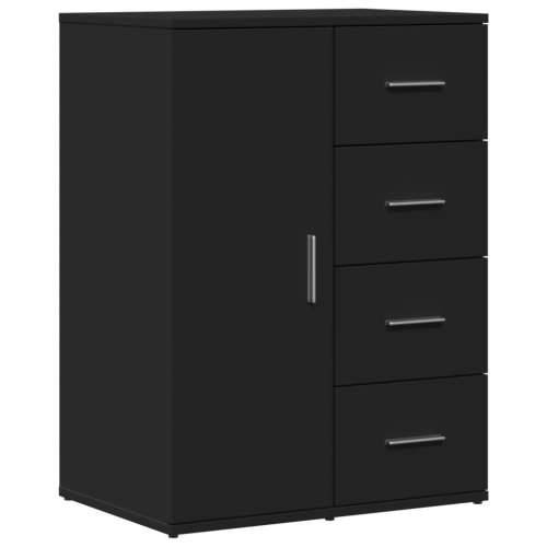 Komoda crna 59x39x80 cm od konstruiranog drva Crna 1 Cijena