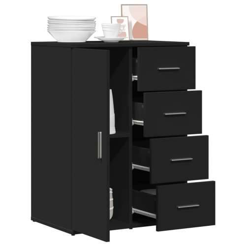 Komoda crna 59x39x80 cm od konstruiranog drva Crna 1 Cijena