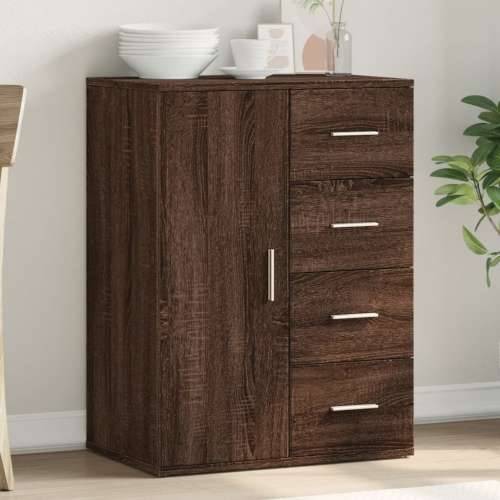 Komoda boja smeđeg hrasta 59x39x80 cm od konstruiranog drva - Smeđi hrast 1 Cijena