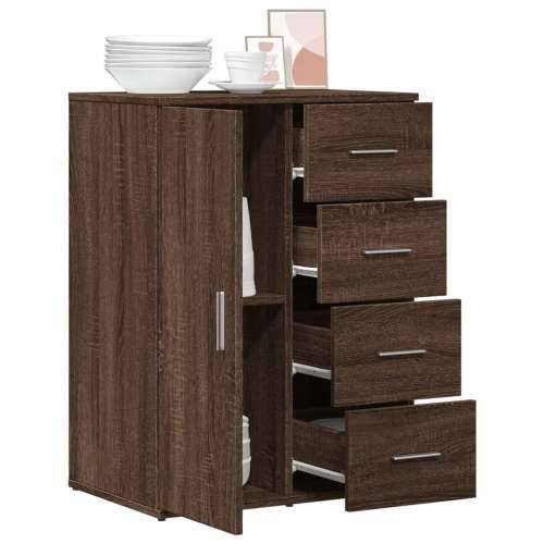 Komoda boja smeđeg hrasta 59x39x80 cm od konstruiranog drva - Smeđi hrast 1 Cijena