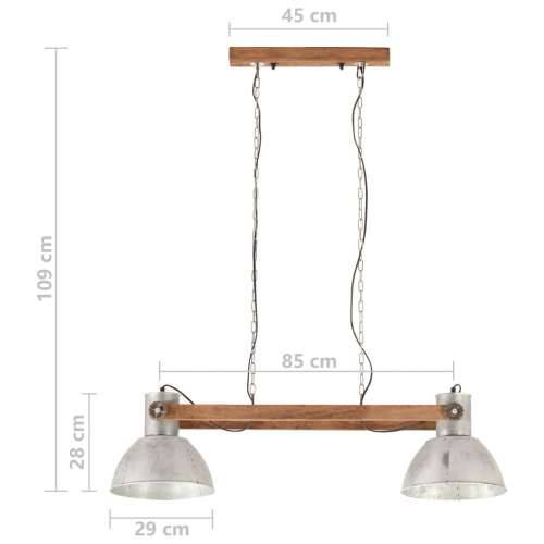 Industrijska viseća svjetiljka 25 W srebrna 109 cm E27 - Srebrno 1 Cijena