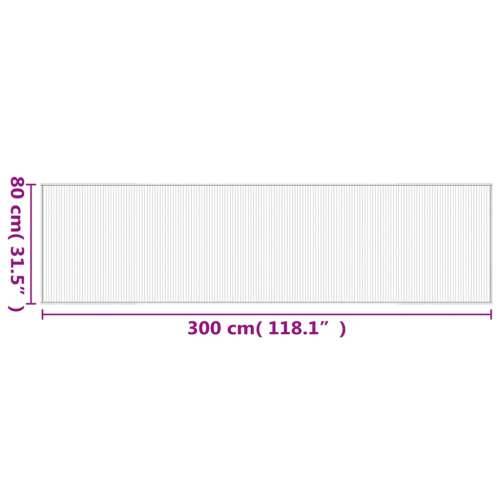Tepih pravokutni crni 80 x 300 cm od bambusa - Crna 80 x 300 cm Cijena