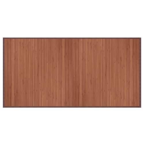 Tepih pravokutni smeđi 100 x 200 cm od bambusa - Smeđa 100 x 200 cm Cijena