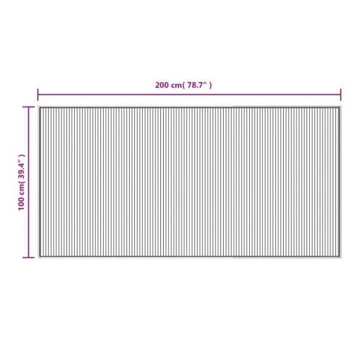 Tepih pravokutni sivi 100 x 200 cm od bambusa - Siva 100 x 200 cm Cijena