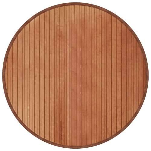 Okrugli tepih smeđi 100 cm od bambusa - Smeđa 100 cm Cijena