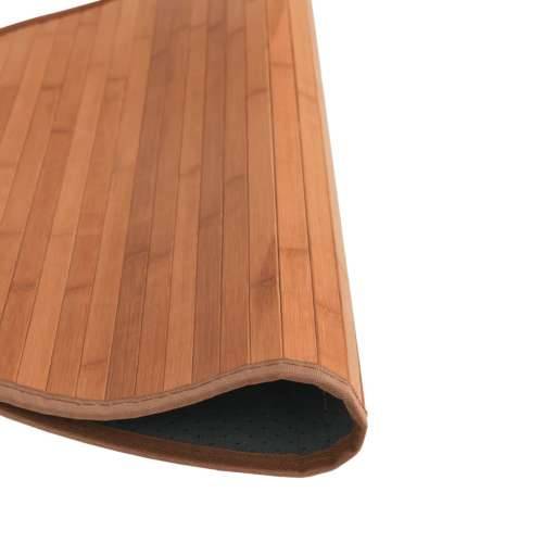 Okrugli tepih smeđi 100 cm od bambusa - Smeđa 100 cm Cijena
