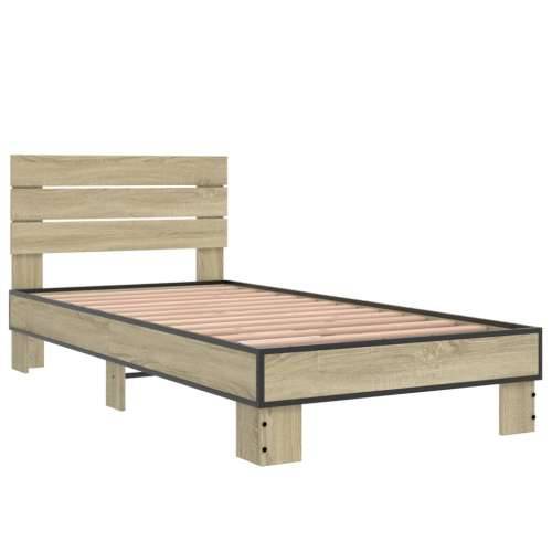 Okvir za krevet boja hrasta 75x190 cm konstruirano drvo i metal - sonoma hrast 75 x 190 cm Cijena