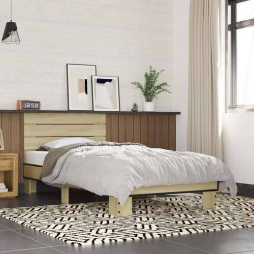 Okvir za krevet boja hrasta 75x190 cm konstruirano drvo i metal - sonoma hrast 75 x 190 cm Cijena
