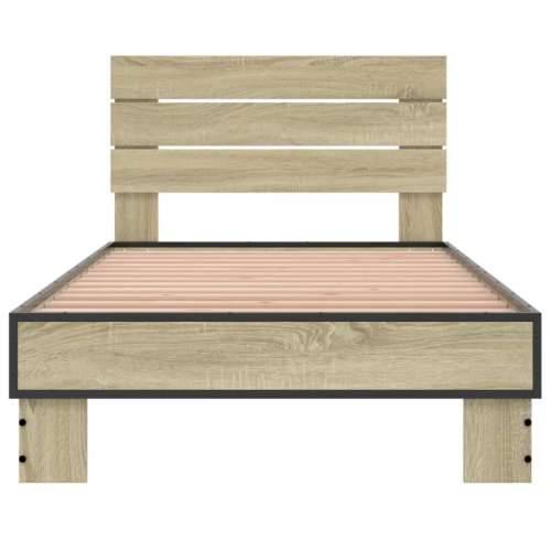 Okvir za krevet boja hrasta 75x190 cm konstruirano drvo i metal - sonoma hrast 75 x 190 cm Cijena
