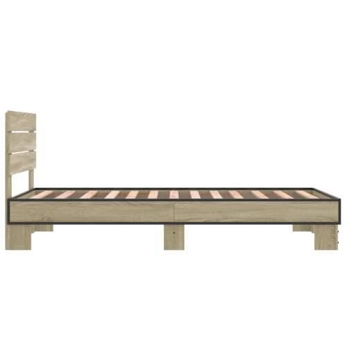 Okvir za krevet boja hrasta 75x190 cm konstruirano drvo i metal - sonoma hrast 75 x 190 cm Cijena