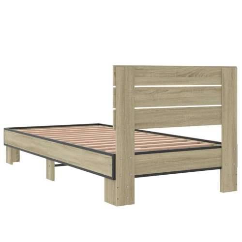 Okvir za krevet boja hrasta 75x190 cm konstruirano drvo i metal - sonoma hrast 75 x 190 cm Cijena