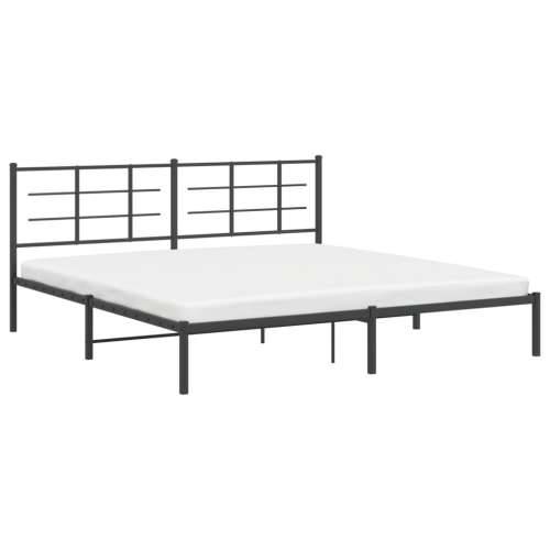 Metalni okvir za krevet s uzglavljem crni 193x203 cm - Crna 193 x 203 cm s uzglavljem Cijena