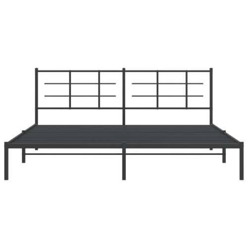 Metalni okvir za krevet s uzglavljem crni 193x203 cm - Crna 193 x 203 cm s uzglavljem Cijena