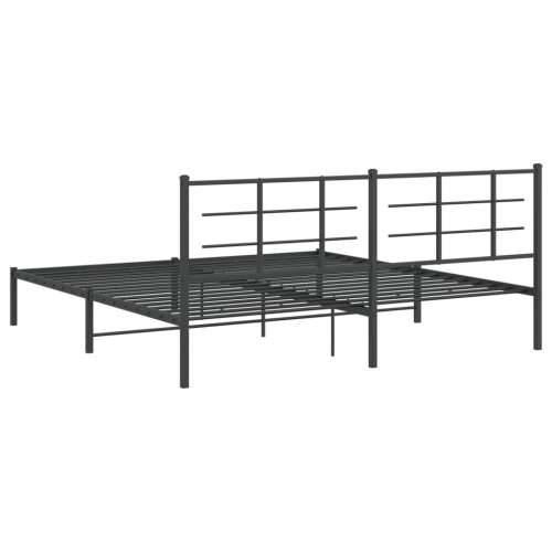 Metalni okvir za krevet s uzglavljem crni 193x203 cm - Crna 193 x 203 cm s uzglavljem Cijena