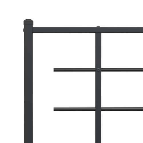Metalni okvir za krevet s uzglavljem crni 193x203 cm - Crna 193 x 203 cm s uzglavljem Cijena