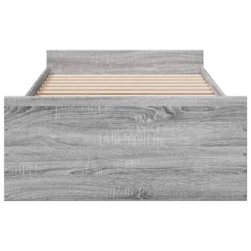 Okvir kreveta s ladicama siva boja hrasta 90 x 190 cm drveni - Sivi hrast sonoma 90 x 190 cm Cijena