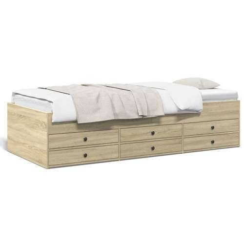 Dnevni krevet s ladicama bez madraca boja hrasta 90x200 cm - sonoma hrast 90 x 200 cm Cijena