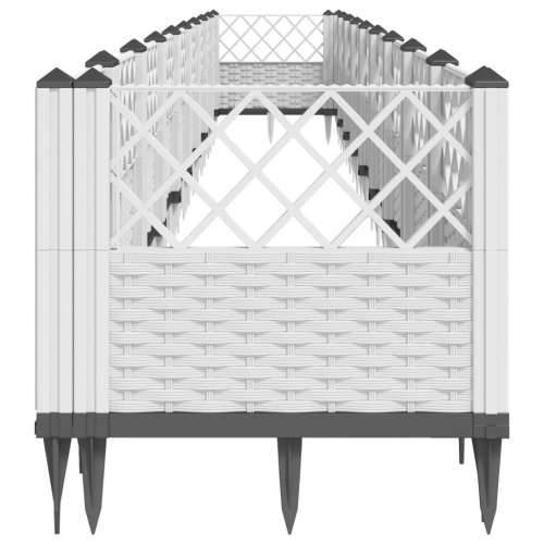 Vrtna sadilica s klinovima bijela 363,5 x 43,5 x 43,5 cm PP - Bijela 363,5 x 43,5 x 43,5 cm 1 Cijena