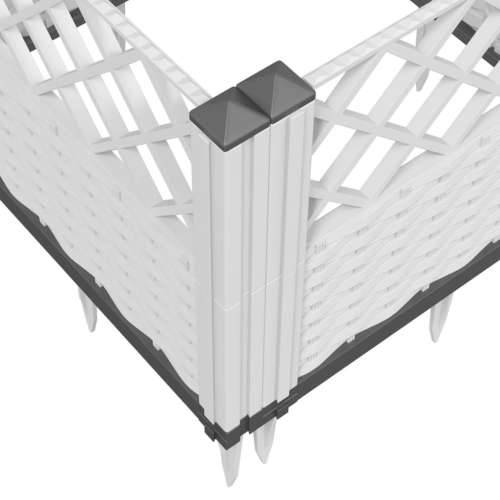 Vrtna sadilica s klinovima bijela 363,5 x 43,5 x 43,5 cm PP - Bijela 363,5 x 43,5 x 43,5 cm 1 Cijena
