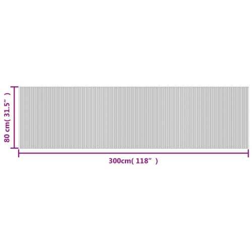 Tepih pravokutni sivi 80 x 300 cm od bambusa - Siva 80 x 300 cm Cijena