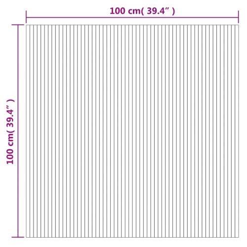 Tepih pravokutni sivi 100 x 100 cm od bambusa - Siva 100 x 100 cm Cijena