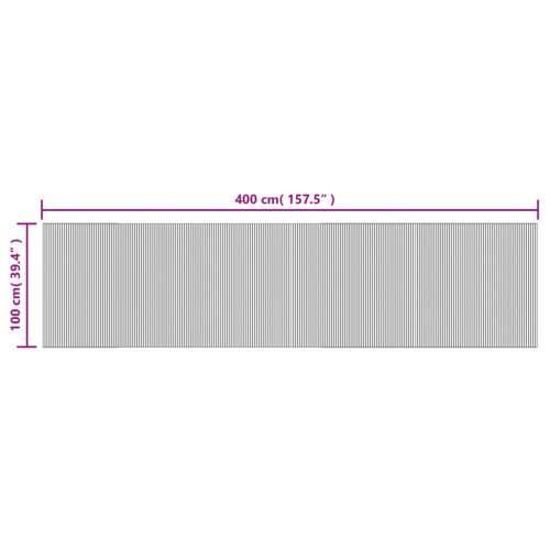 Tepih pravokutni tamnosmeđi 100 x 400 cm od bambusa Tamno smeđa 100 x 400 cm Cijena