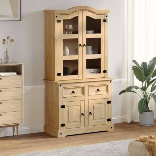 Vitrina sa staklom Corona 100 x 48,5 x 179 cm masivna borovina Cijena