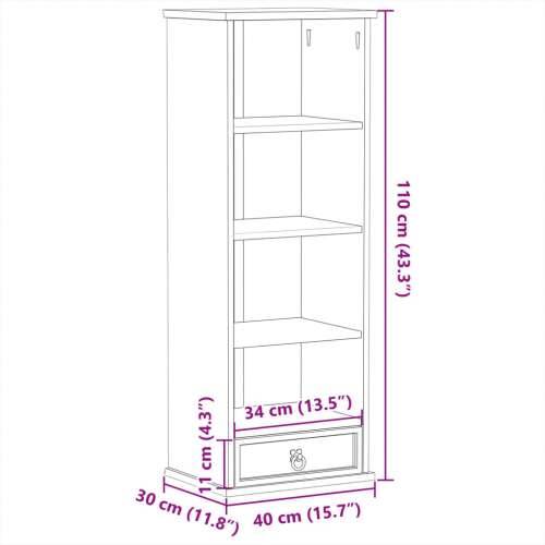 CD stalak – Ormarić za CD-ove Corona 40 x 30 x 110 cm od masivne borovine Cijena