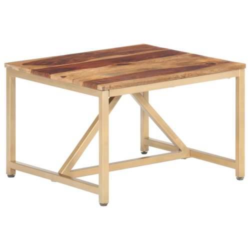 Bočni stolić 60 x 60 x 40 cm od masivnog drva - Smeđa 1 Cijena