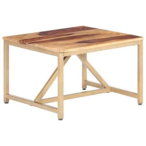 Bočni stolić 60 x 60 x 40 cm od masivnog drva - Smeđa 1 Cijena