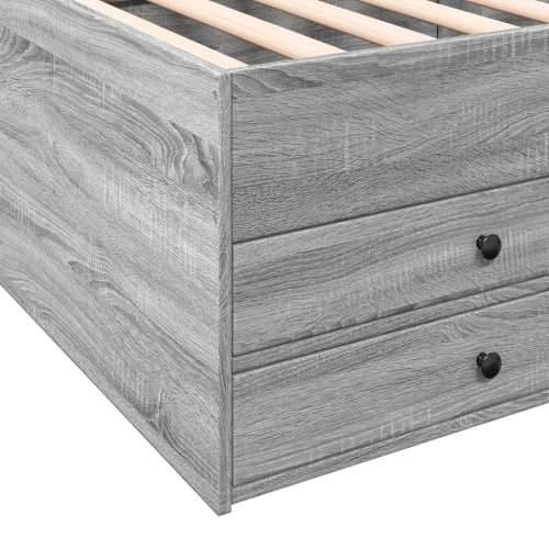 Dnevni krevet s ladicama bez madraca siva boja hrasta 90x200 cm - Sivi hrast sonoma 90 x 200 cm Cijena