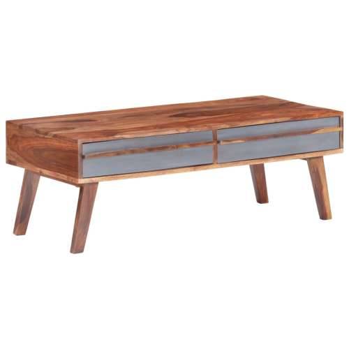 Stolić za kavu sivi 110 x 50 x 40 cm od masivnog drva Cijena
