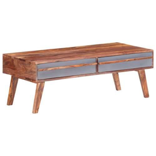 Stolić za kavu sivi 110 x 50 x 40 cm od masivnog drva Cijena