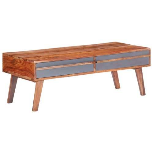 Stolić za kavu sivi 110 x 50 x 40 cm od masivnog drva Cijena