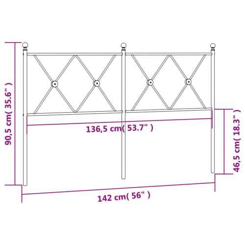 Metalno uzglavlje crno 137 cm - Crna 137 cm 1 Cijena