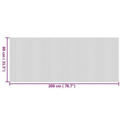 Tepih pravokutni prirodni 80 x 200 cm od bambusa - Prirodna 80 x 200 cm Cijena