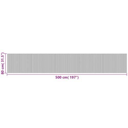 Tepih pravokutni sivi 80 x 500 cm od bambusa - Siva 80 x 500 cm Cijena