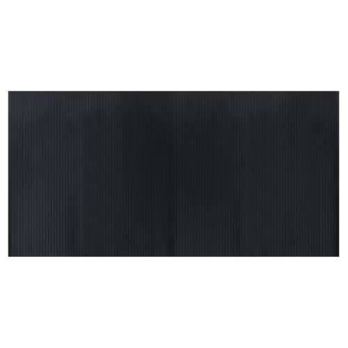 Tepih pravokutni crni 100 x 200 cm od bambusa - Crna 100 x 200 cm Cijena
