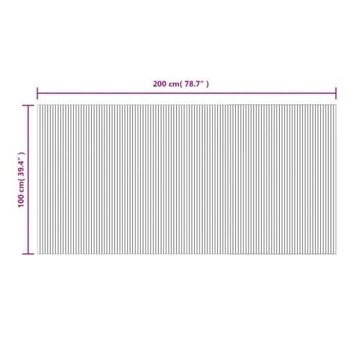 Tepih pravokutni crni 100 x 200 cm od bambusa - Crna 100 x 200 cm Cijena