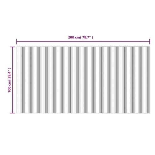 Tepih pravokutni smeđi 100 x 200 cm od bambusa - Smeđa 100 x 200 cm Cijena
