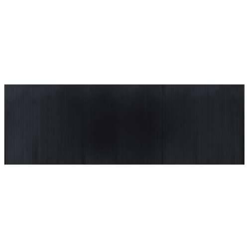 Tepih pravokutni crni 100 x 300 cm od bambusa - Crna 100 x 300 cm Cijena