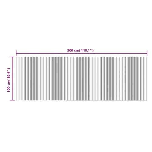 Tepih pravokutni crni 100 x 300 cm od bambusa - Crna 100 x 300 cm Cijena