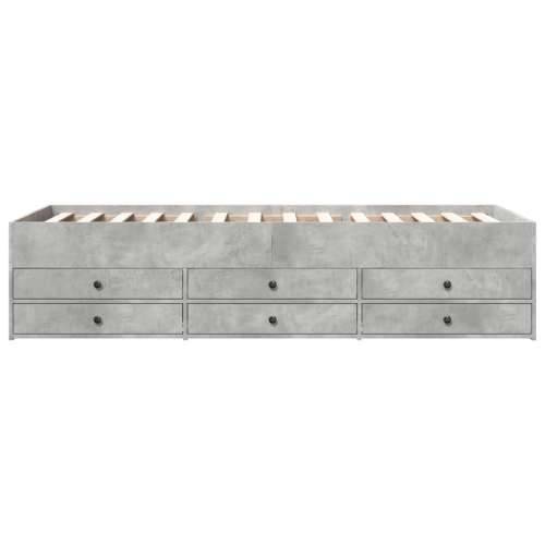 Dnevni krevet s ladicama bez madraca siva boja betona 90x200 cm - Beton siva 90 x 200 cm Cijena
