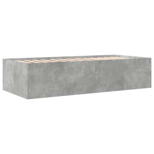 Dnevni krevet s ladicama bez madraca siva boja betona 90x200 cm - Beton siva 90 x 200 cm Cijena